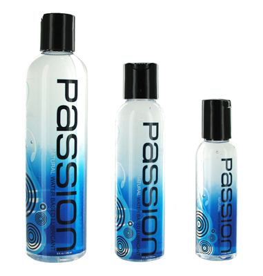 Get nice and wet for some steamy action with Passion Natural Water-Based Lubricant. With its superb formula you will have a natural feel that keeps you moist longer for those extended wild bedroom sessions. This lube also works great with all toy materials for your private sessions. Comes in an easy to use spill proof bottle perfect for those who enjoy adventures on the go, so lube up and get ready for Passion!

Now available in new Natural Formula! Easily washes away with warm water and mild soap. Reapply as desired.

Available Sizes:

    2 oz Bottle
    4 oz Bottle
    8 oz Bottle